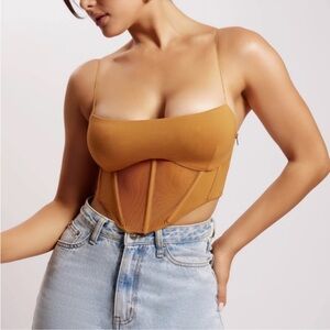 MESHKI JADA Mesh Corset Bustier